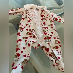 Moschino White and Red Kids One Piece